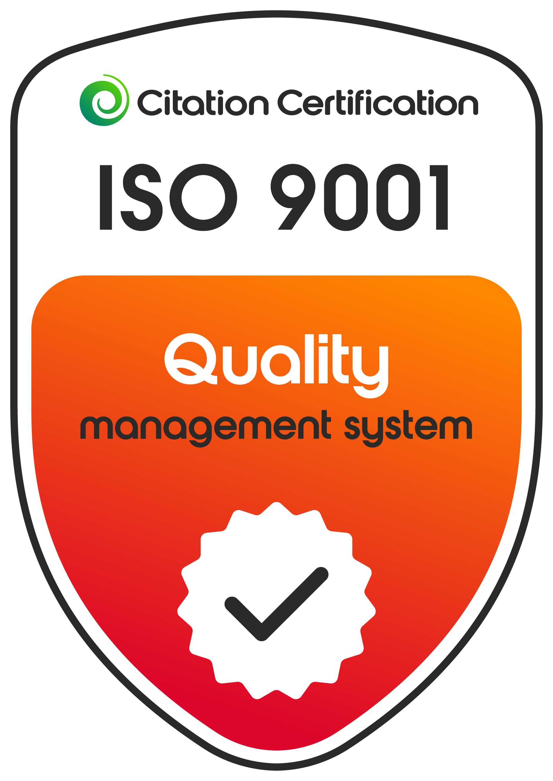ISO 9001:2015 certification badge