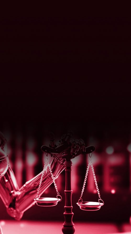 robot arm holding a law Scale
